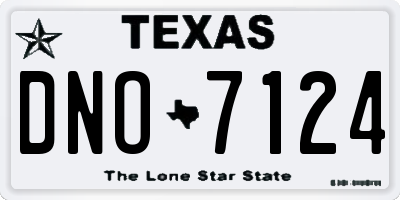 TX license plate DNO7124