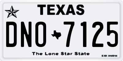 TX license plate DNO7125