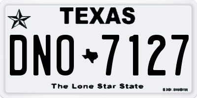TX license plate DNO7127