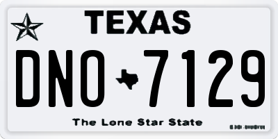 TX license plate DNO7129