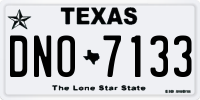 TX license plate DNO7133