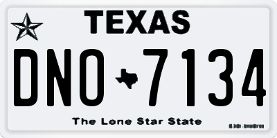 TX license plate DNO7134