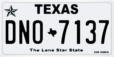 TX license plate DNO7137