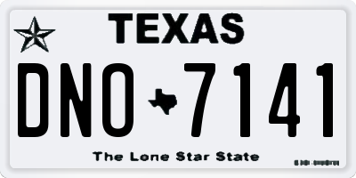 TX license plate DNO7141