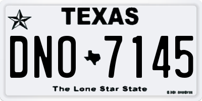 TX license plate DNO7145