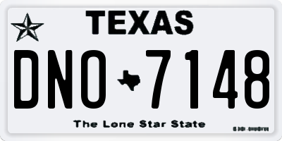 TX license plate DNO7148
