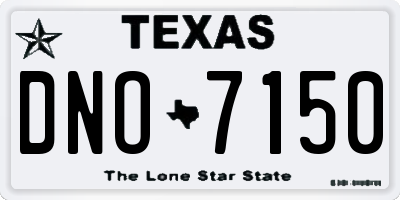 TX license plate DNO7150