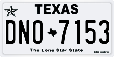 TX license plate DNO7153