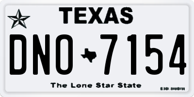 TX license plate DNO7154