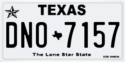 TX license plate DNO7157
