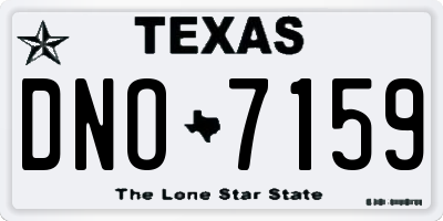 TX license plate DNO7159