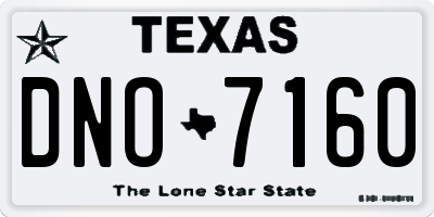 TX license plate DNO7160