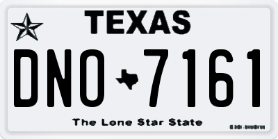 TX license plate DNO7161