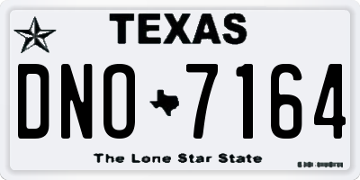 TX license plate DNO7164