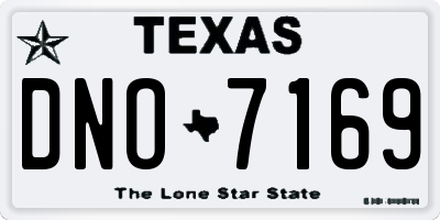 TX license plate DNO7169