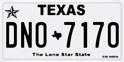 TX license plate DNO7170