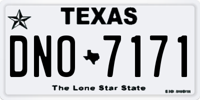 TX license plate DNO7171