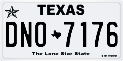 TX license plate DNO7176