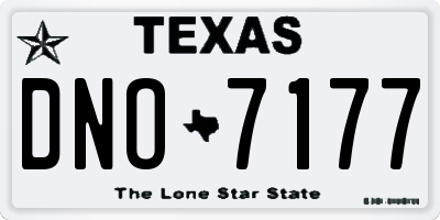 TX license plate DNO7177