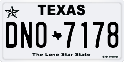 TX license plate DNO7178