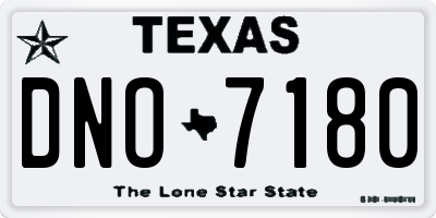 TX license plate DNO7180