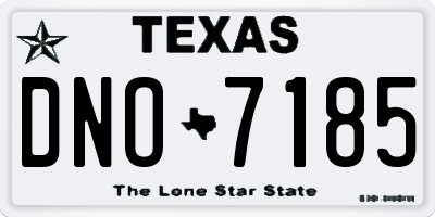 TX license plate DNO7185