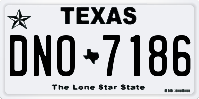 TX license plate DNO7186