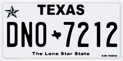 TX license plate DNO7212