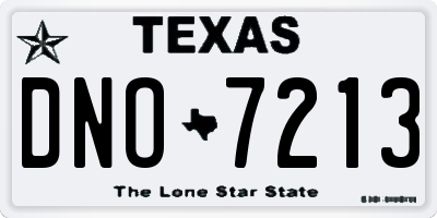 TX license plate DNO7213