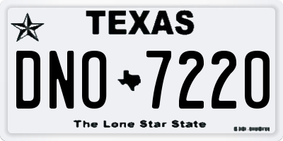 TX license plate DNO7220