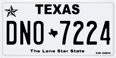 TX license plate DNO7224