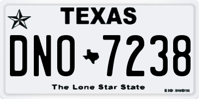 TX license plate DNO7238