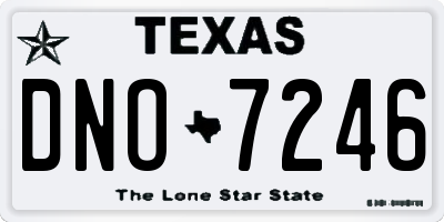 TX license plate DNO7246