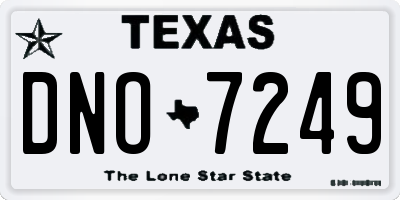 TX license plate DNO7249
