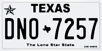 TX license plate DNO7257