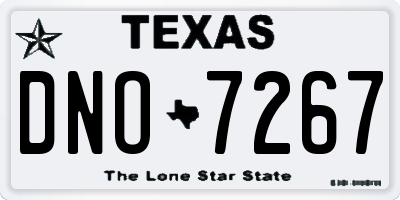 TX license plate DNO7267