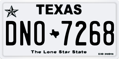 TX license plate DNO7268