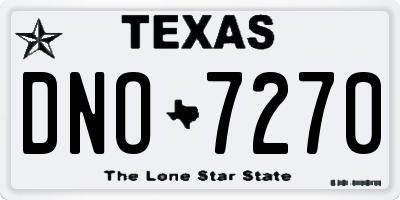 TX license plate DNO7270
