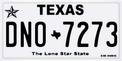 TX license plate DNO7273