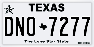 TX license plate DNO7277