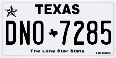 TX license plate DNO7285