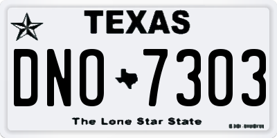 TX license plate DNO7303