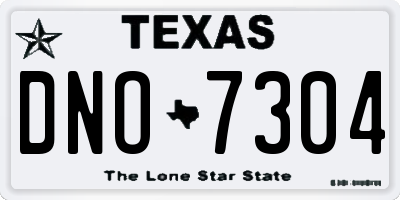 TX license plate DNO7304
