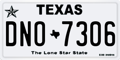 TX license plate DNO7306