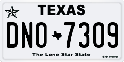 TX license plate DNO7309