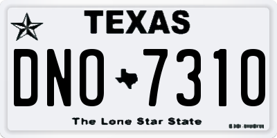 TX license plate DNO7310