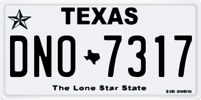 TX license plate DNO7317
