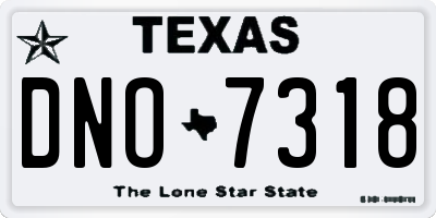TX license plate DNO7318