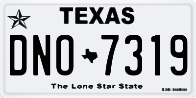 TX license plate DNO7319