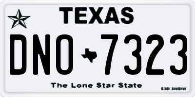 TX license plate DNO7323